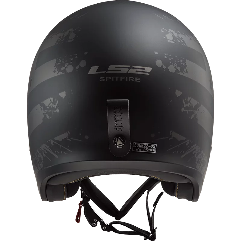 LS2 OF599 SPITFIRE BLACK FLAG