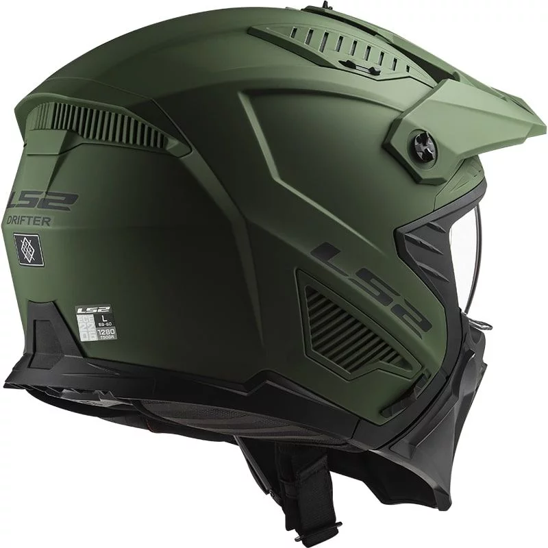 LS2 OF606 DRIFTER SOLID MATT MILITARY GREEN