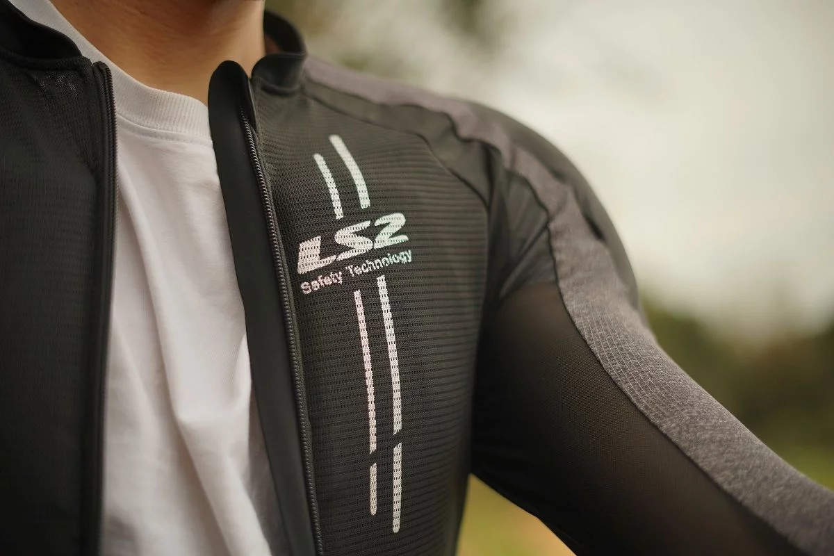 LS2 X-ARMOR MAN JACKET BLACK SILVER