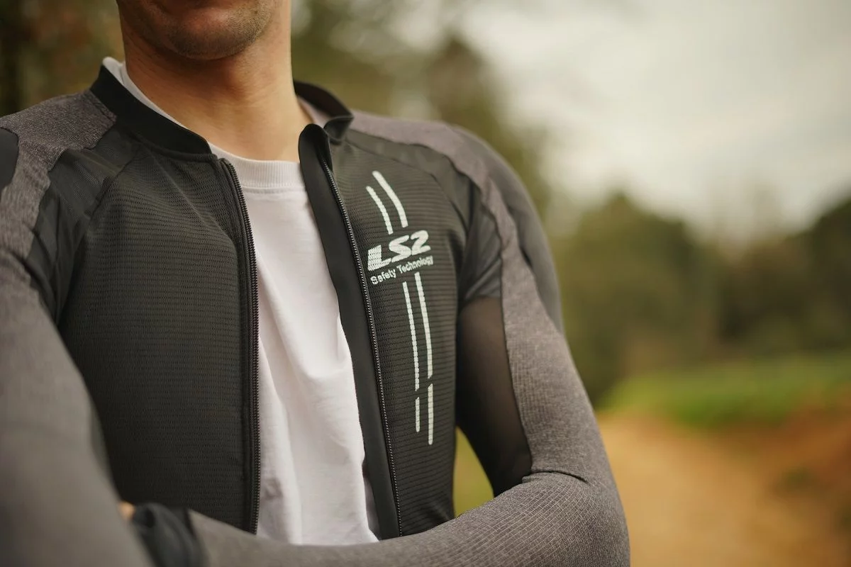 LS2 X-ARMOR MAN JACKET BLACK SILVER