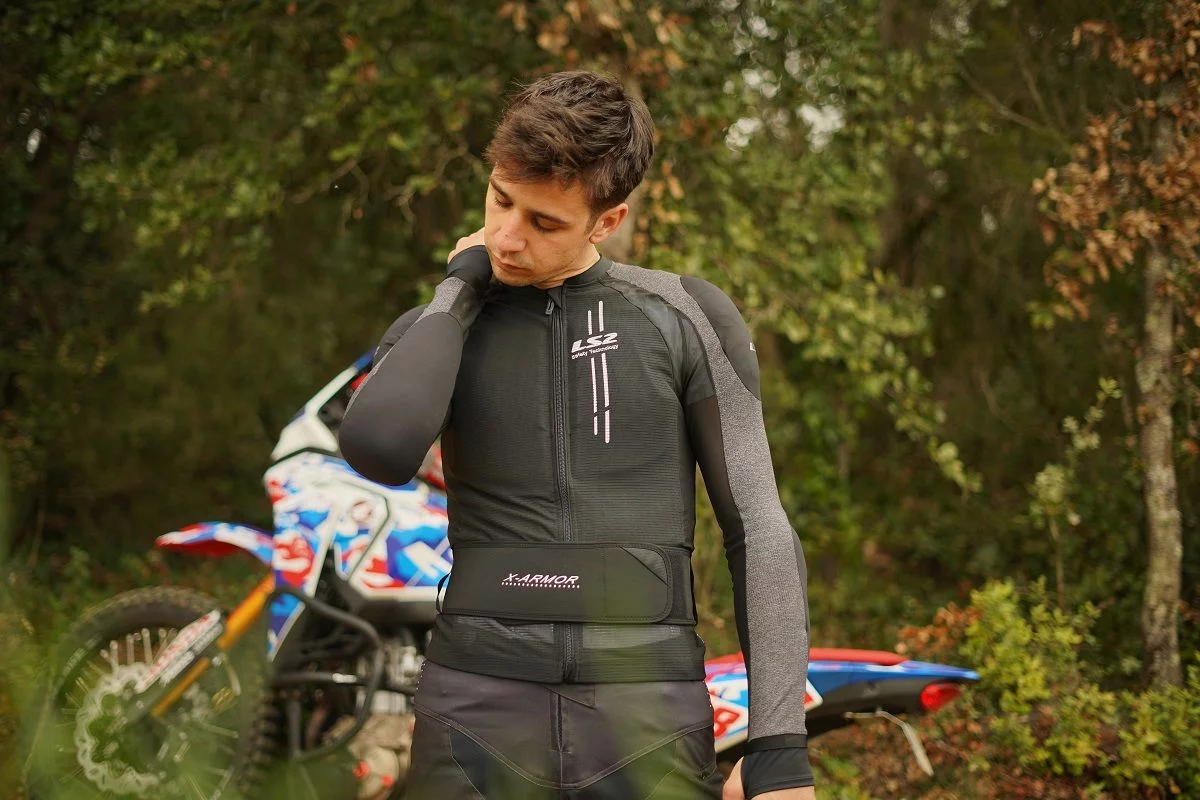 LS2 X-ARMOR MAN JACKET BLACK SILVER