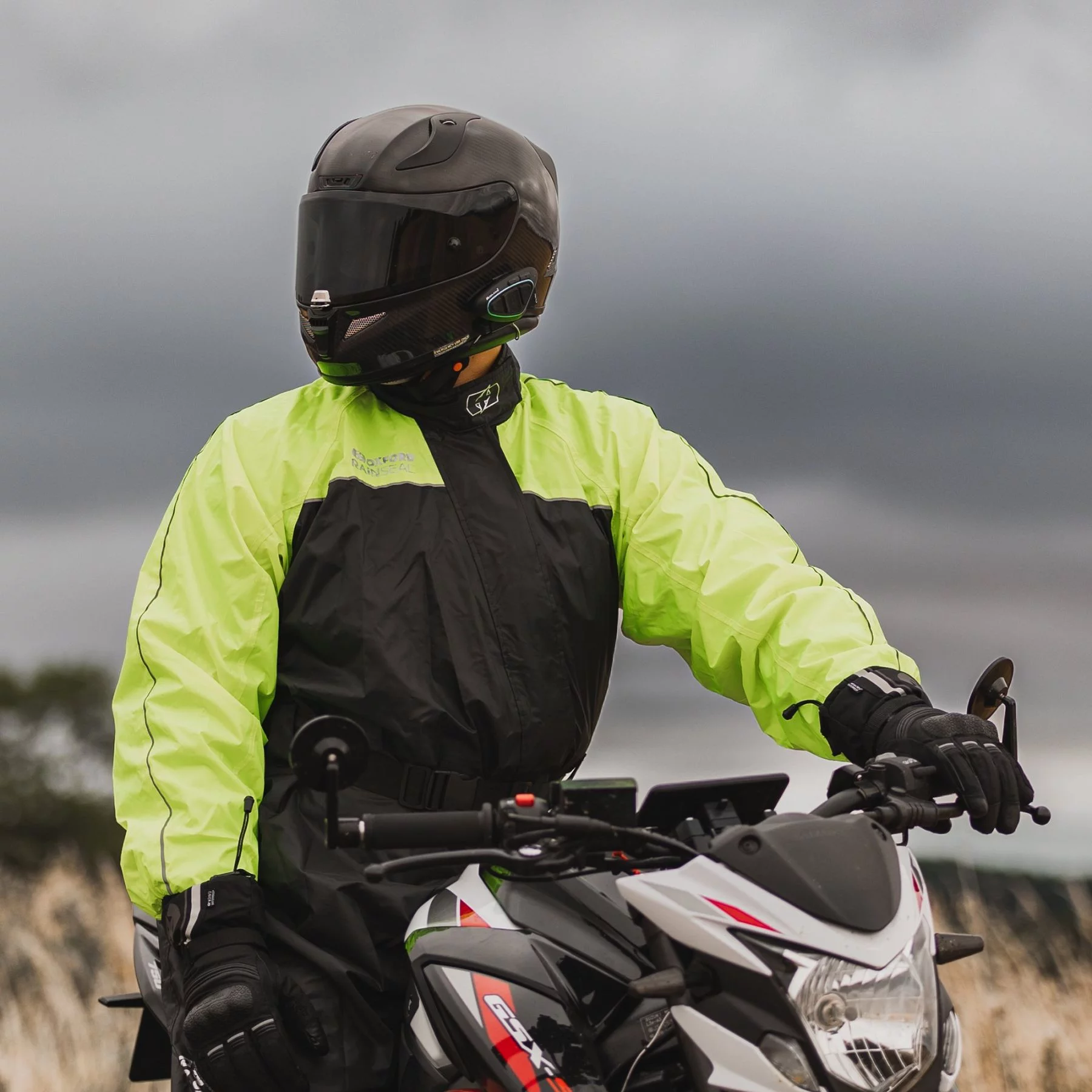 Oxford Products RAINSEAL OVERSUIT BLACK/FLUO