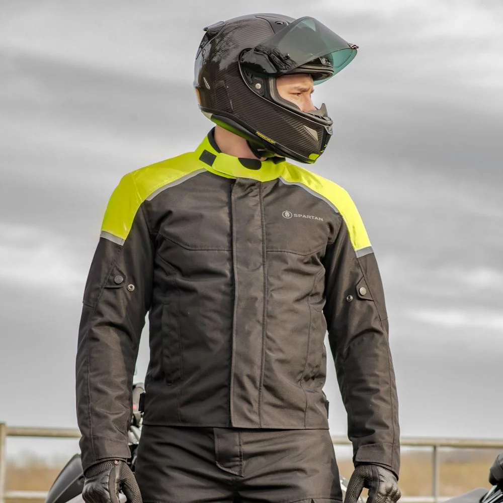 Oxford Products SPARTAN SHORT WP MS JKT BLK/FLUO
