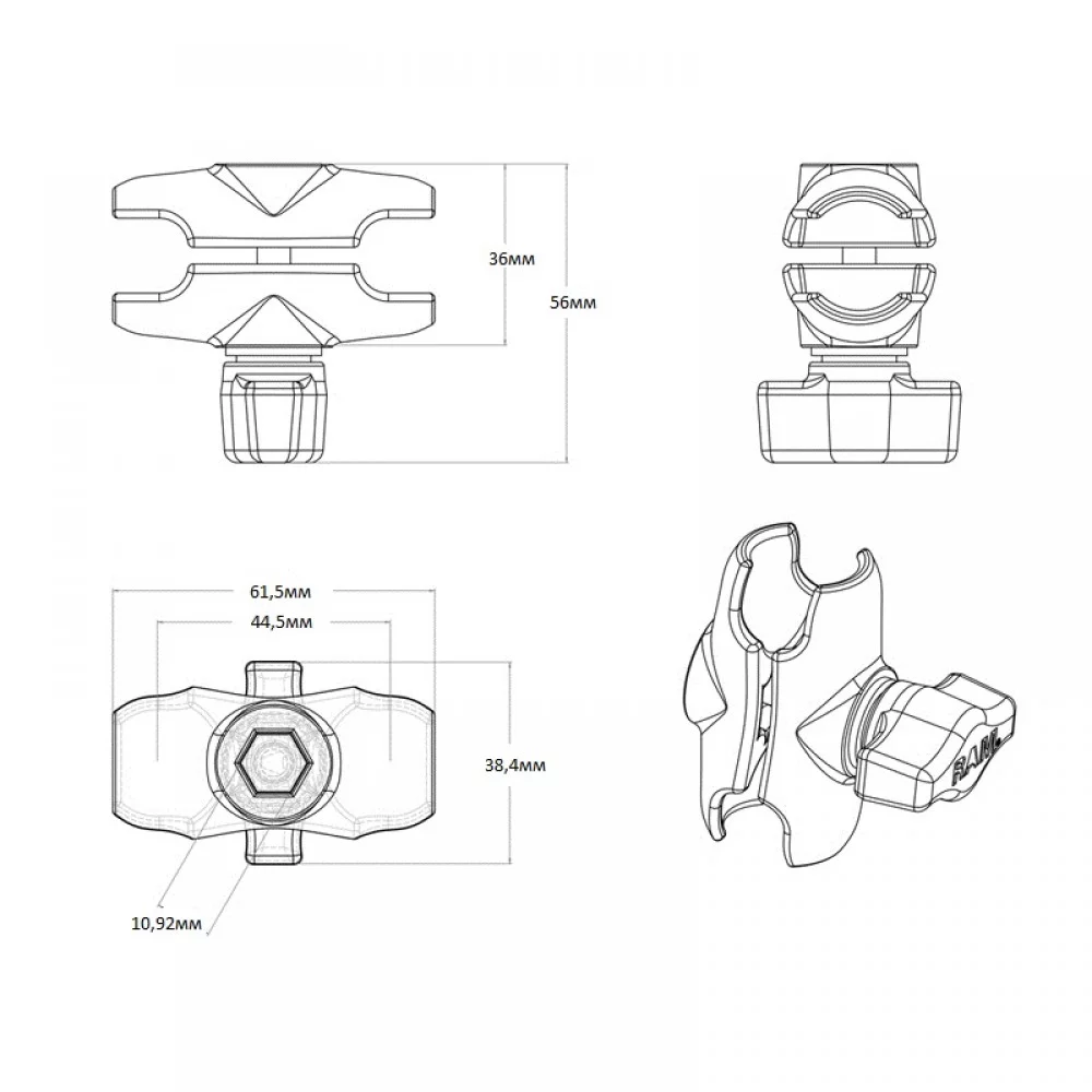 Ram Mounts 61мм
