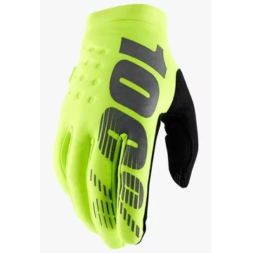 Мото рукавички 100 Percent % BRISKER COLD WEATHER [FLUO YELLOW]