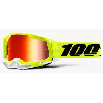 Мото окуляри 100 Percent % RACECRAFT 2 GOGGLE YELLOW - MIRROR RED LENS