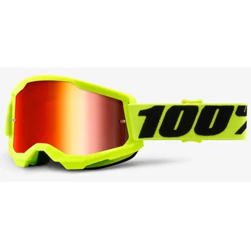 Мото окуляри 100 Percent % STRATA 2 GOGGLE FLUO YELLOW - MIRROR RED LENS