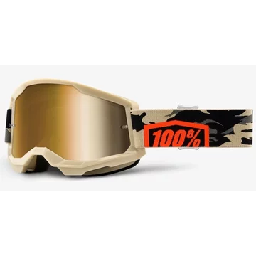 Окуляри для мотокросу 100 Percent % STRATA 2 GOGGLE KOMBAT - TRUE GOLD LENS