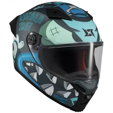 Мотошлем Axxis FENIX ANGRY C5 BLUE MATT