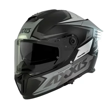 Мотошлем Axxis HAWK SV EVO IXIL A2 TITANIUM MATT