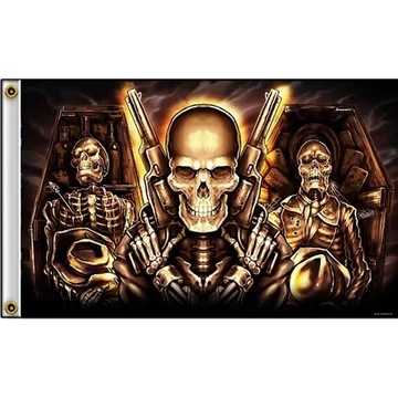 Прапор Hot Leathers COWBOY CASKETS