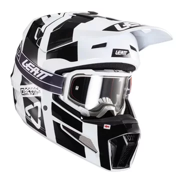 Шолом Leatt HELMET MOTO 3.5 + GOGGLE [WHITE]