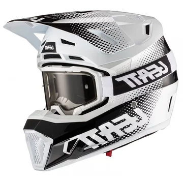 Мотошолом Leatt HELMET MOTO 7.5 + GOGGLE [WHITE]