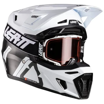 Шолом Leatt moto 9.5 helmet + goggle [white]