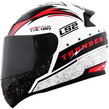 Шолом LS2 FF353 RAPID THUNDER GLOSS WHITE BLACK RED