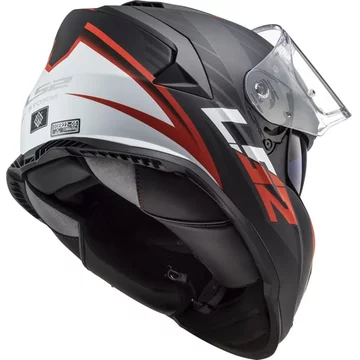 Мотошолом LS2 FF800 STORM 2 NERVE MATT BLACK RED