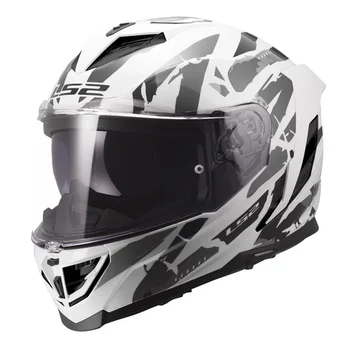 Мотошолом LS2 ff818 storm 3 kaos white grey