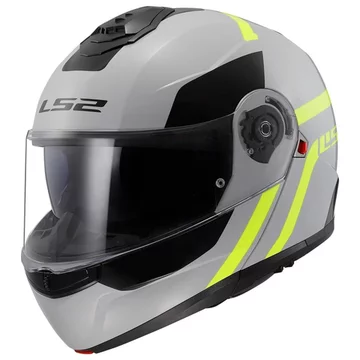Шолом модулярний LS2 FF908 STROBE 2 AUTOX GREY H-V YELLOW