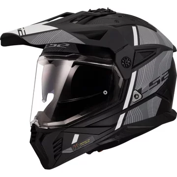 Шолом LS2 MX702 PIONEER 2 HILL MATT BLACK WHITE