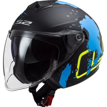 Відкритий шолом LS2 OF573 TWISTER 2 XOVER MATT BLACK BLUE