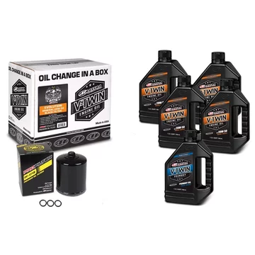 Комплект Maxima V-TWIN SPORTSTER OIL CHANGE KIT - MINERAL [BLACK]