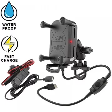 Тримач краб телефону з кріпленням Ram Mounts TOUGH-CHARGE WATERPROOF WIRELESS CHARGING