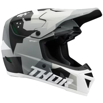 Мотошлем Thor reflex sport carbon brave mips grey/white