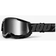 Дитячі мото окуляри 100 Percent % STRATA 2 YOUTH GOGGLE BLACK - MIRROR SILVER LENS