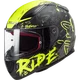Шолом LS2 FF353 RAPID NAUGHTY MATT BLACK HI-VIS YELLOW