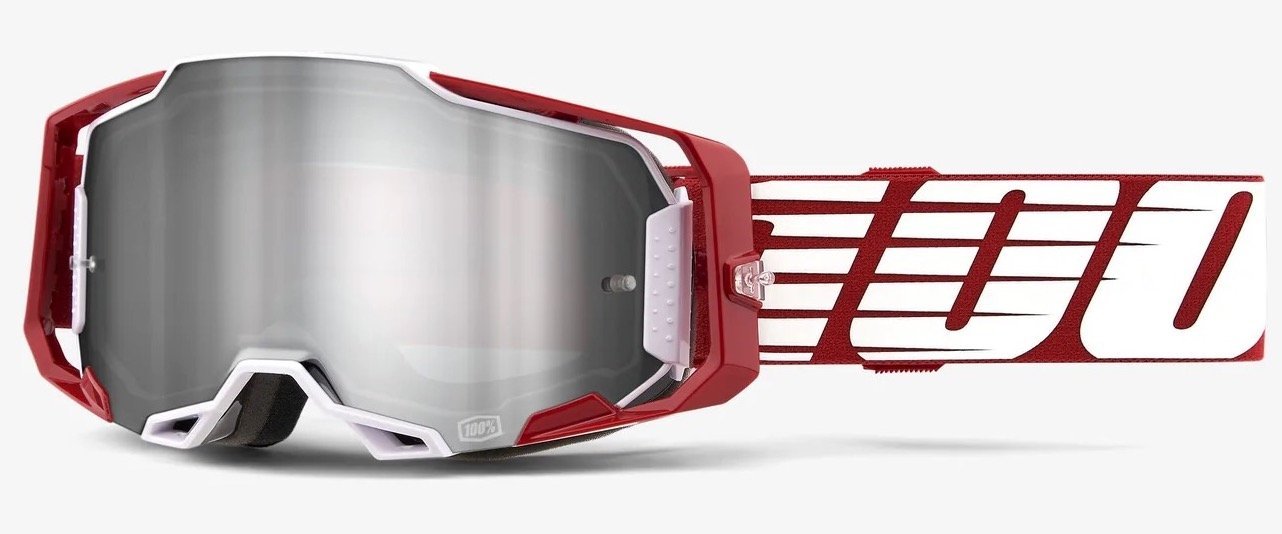 100 Percent % ARMEGA GOGGLE [OVERSIZED DEEP RED]