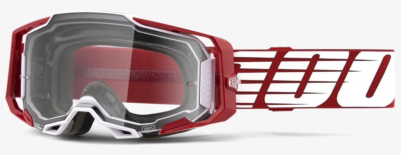 100 Percent % ARMEGA GOGGLE [OVERSIZED DEEP RED]