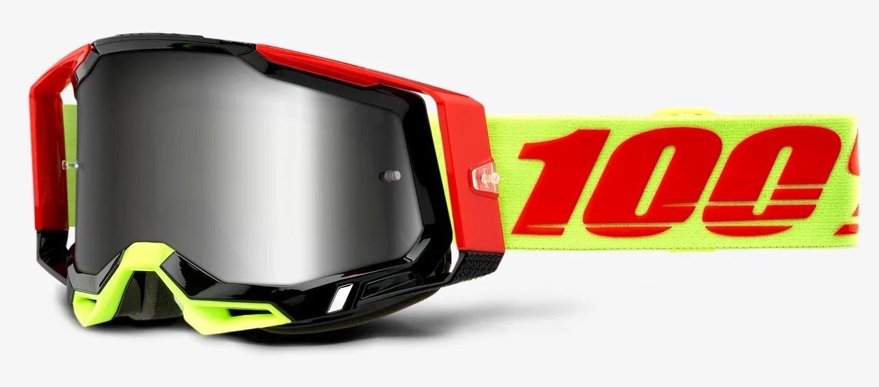100 Percent % RACECRAFT 2 GOGGLE WIZ - FLASH SILVER LENS