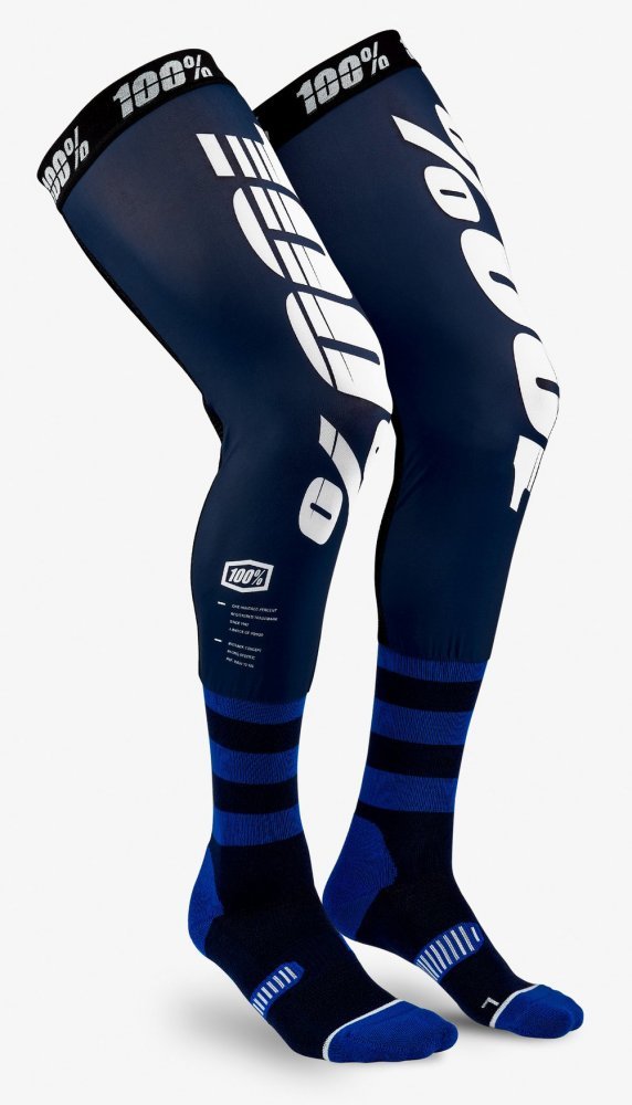 100 Percent % REV KNEE BRACE PERFORMANCE MOTO SOCKS [NAVY]