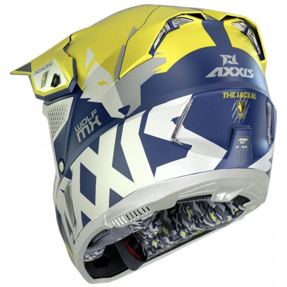 Axxis WOLF JACKAL A3 BLUE YELLOW MATT