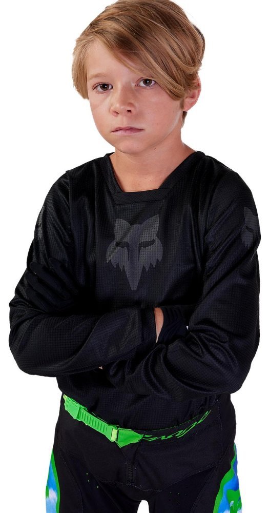 Fox Head 180 YOUTH JERSEY - BLACKOUT [BLACK]