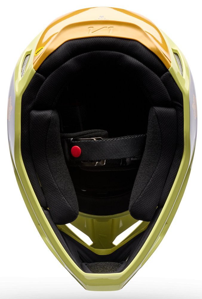 Fox Head V1 HELMET - IMAGE PRINT [YELLOW]