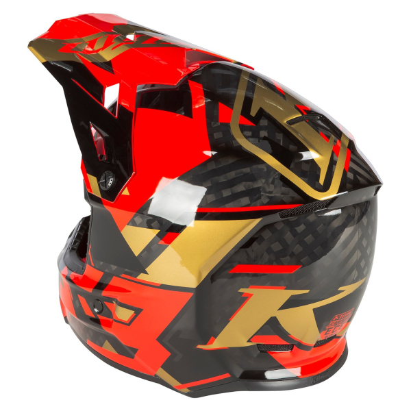 KLIM F3 CARBON ECE RAID FIERY RED - GOLD