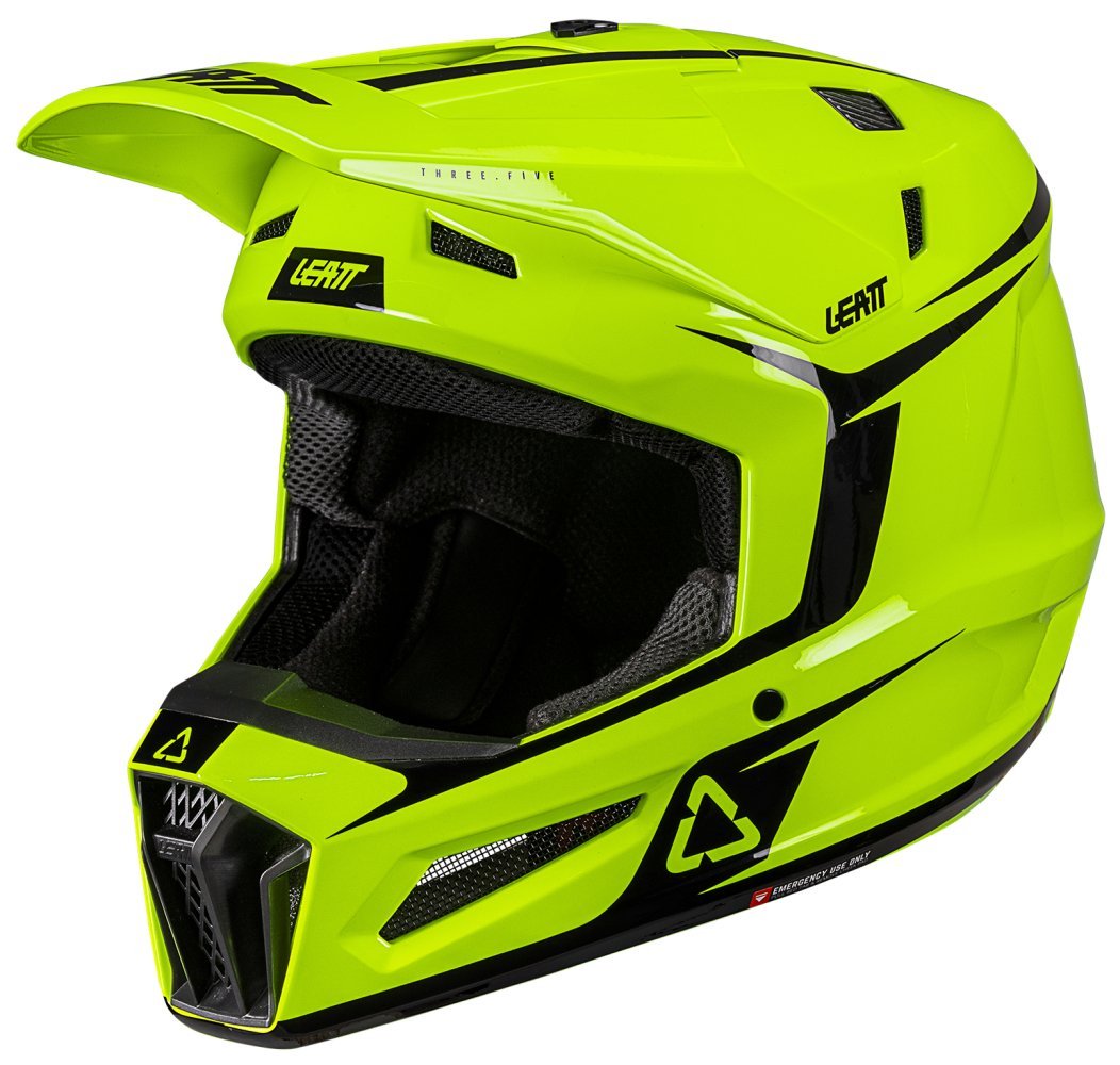 Leatt MOTO 3.5 HELMET + GOGGLE [NEON YELLOW]