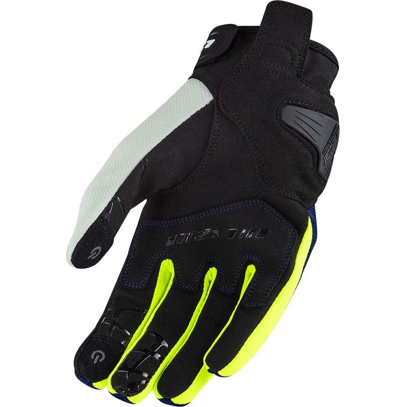 LS2 DART 2 MAN GLOVES BLUE HI-VIS YELLOW