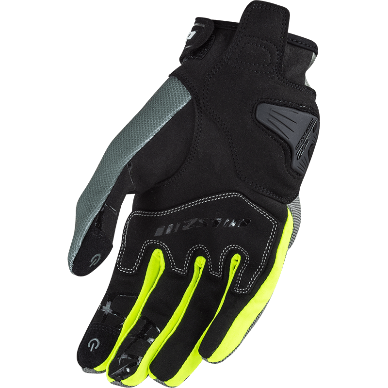 LS2 DART 2 MAN GLOVES GREY HI-VIZ YELLOW