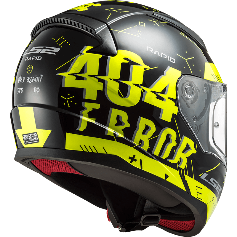 LS2 FF353 RAPID PLAYER HI-VIS YELLOW BLACK