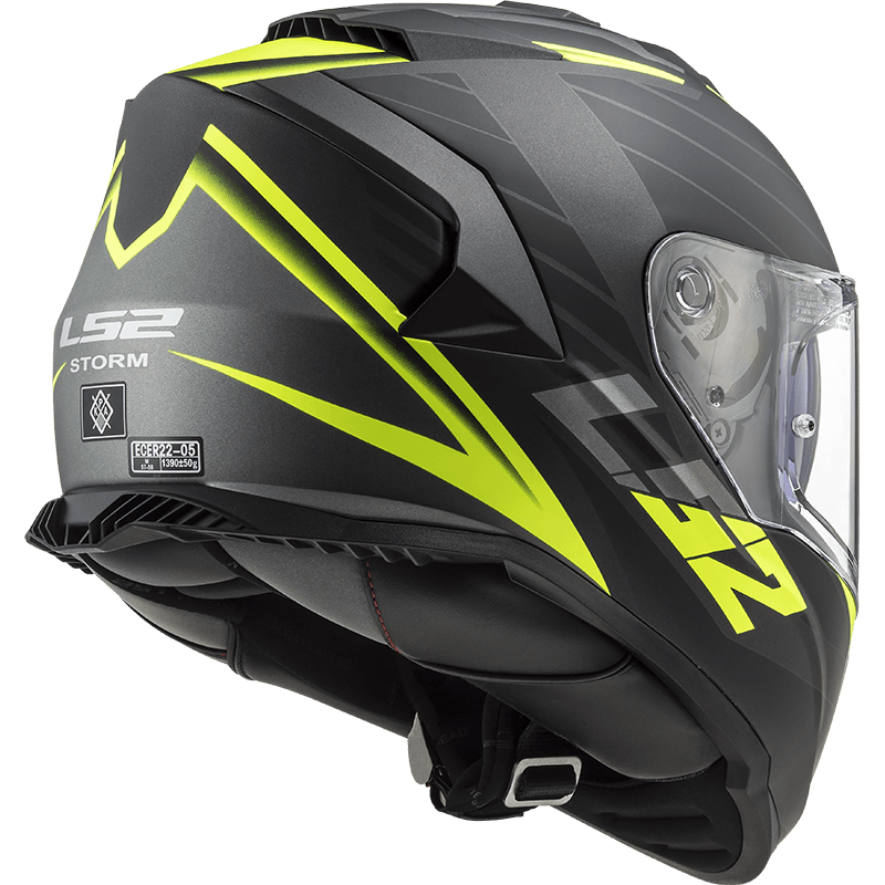 LS2 FF800 STORM 2 NERVE M.BLACK H-V YELLOW