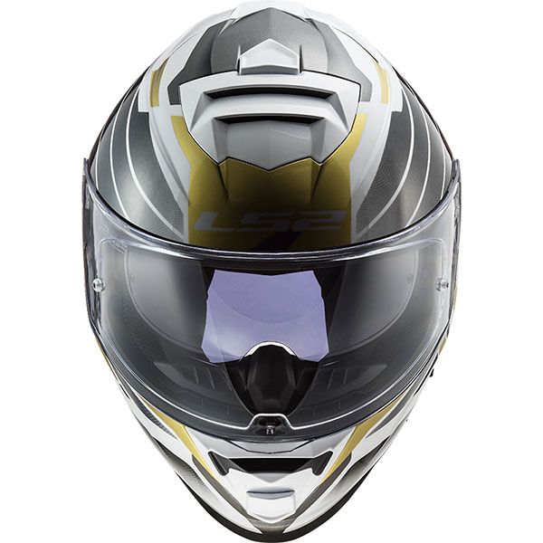 LS2 FF800 STORM NERVE WHITE ANTIQUE GOLD