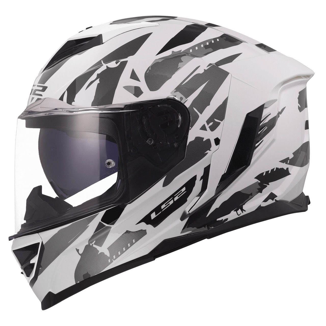 LS2 FF818 STORM 3 KAOS WHITE GREY