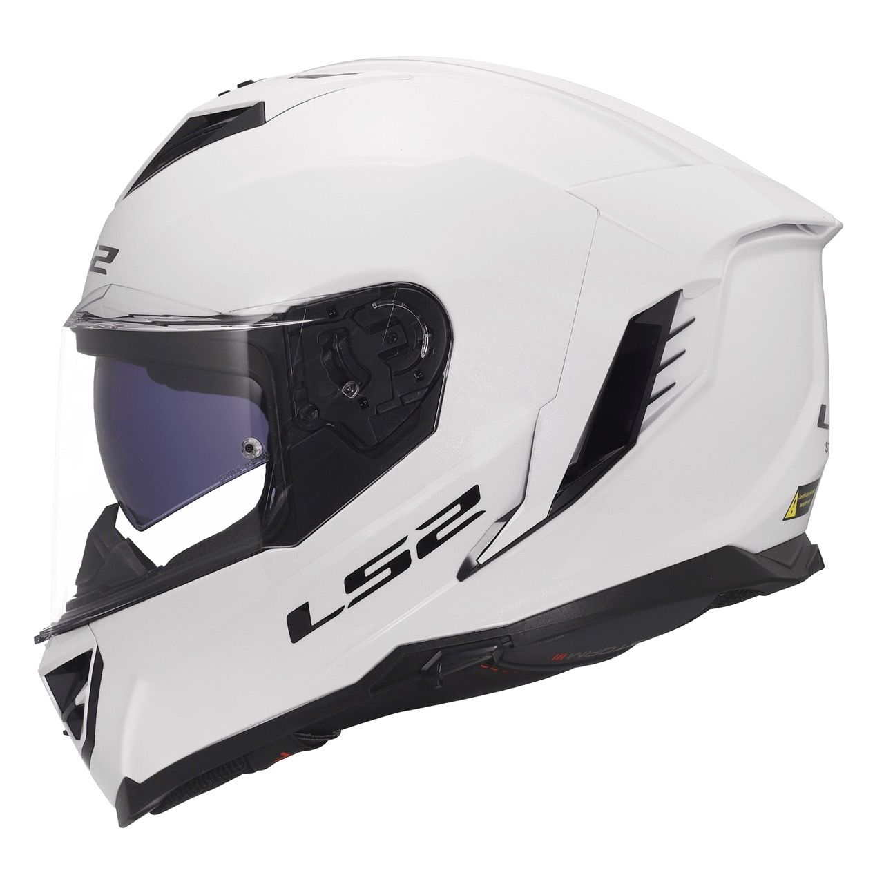 LS2 FF818 STORM 3 SOLID GLOSS WHITE