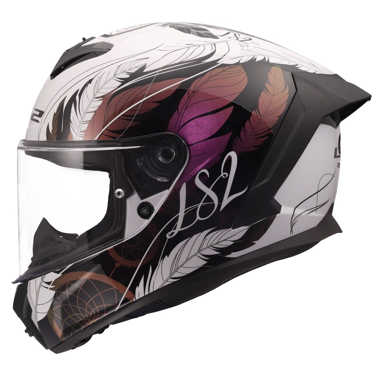 LS2 FF820 RAPID 3 BOHO WHITE BLACK PINK
