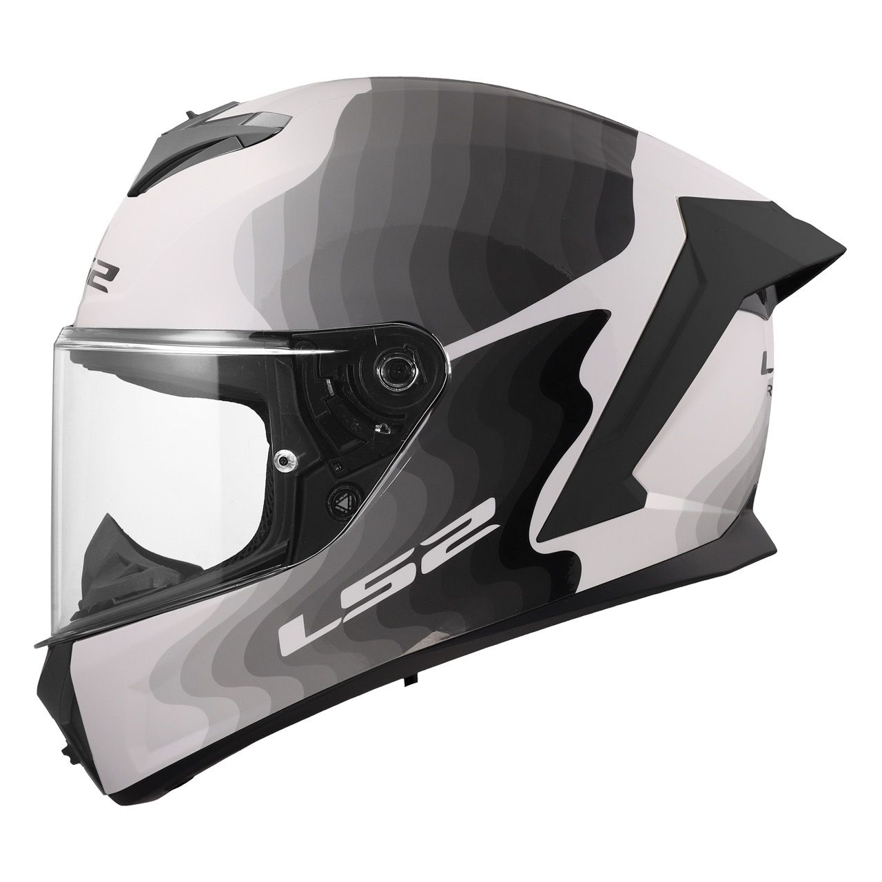 LS2 FF820 RAPID 3 FLOW GLOSS WHITE GREY