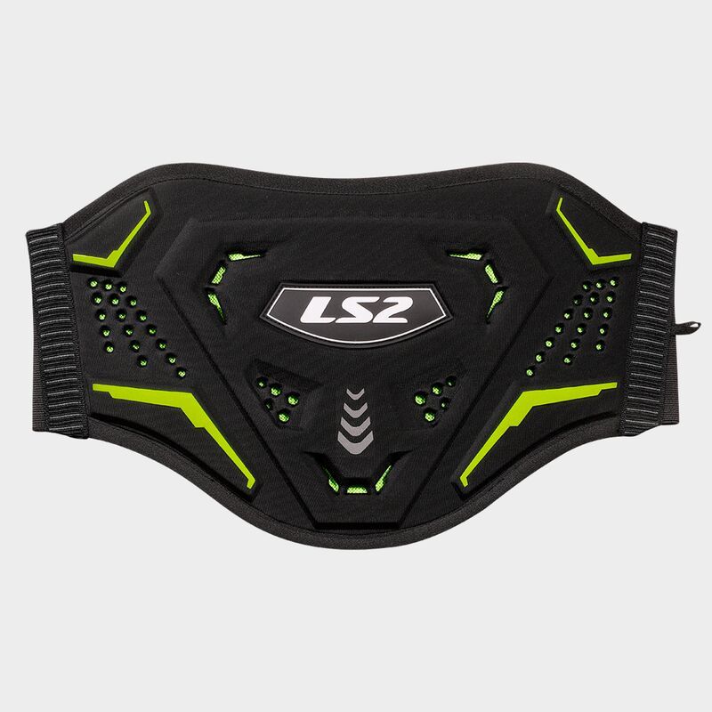 LS2 KOKU KIDNEY BELT BLACK HI-VIS YELLOW