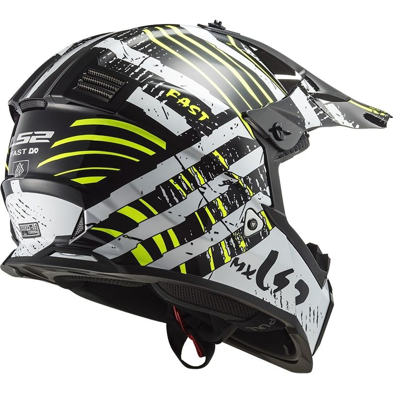 LS2 MX437 FAST EVO VERVE BLACK WHITE