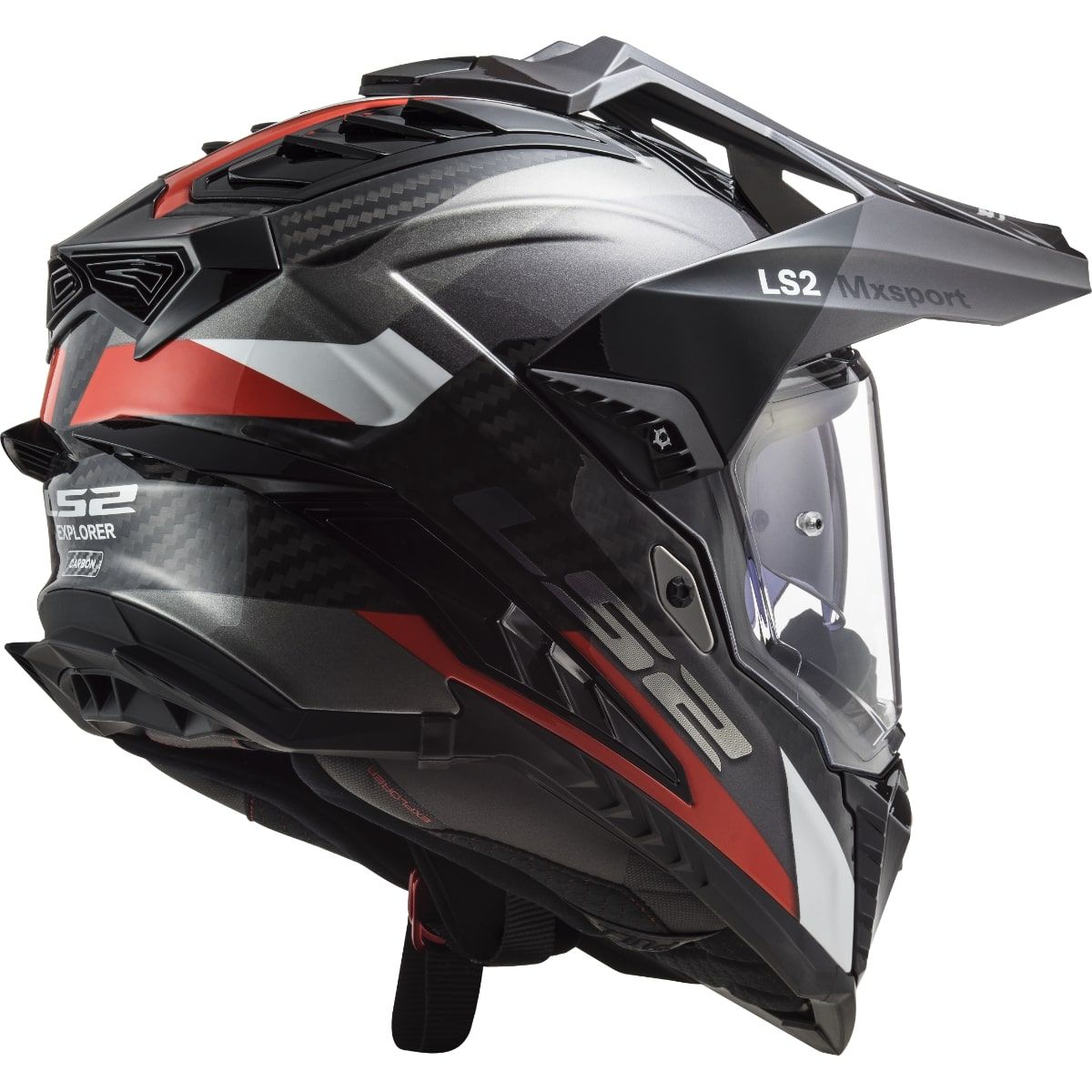 LS2 MX701 C EXPLORER FRONTIER GLOSS TITANIUM RED